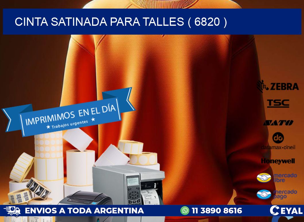 CINTA SATINADA PARA TALLES ( 6820 )