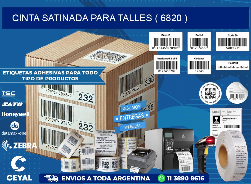 CINTA SATINADA PARA TALLES ( 6820 )