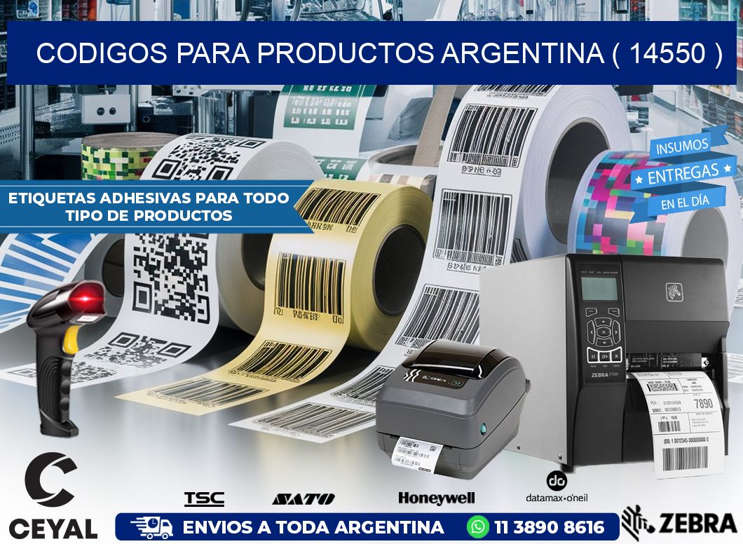 CODIGOS PARA PRODUCTOS ARGENTINA ( 14550 )
