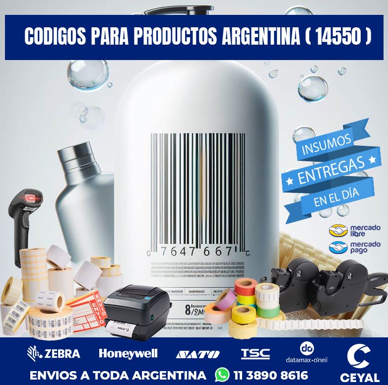 CODIGOS PARA PRODUCTOS ARGENTINA ( 14550 )