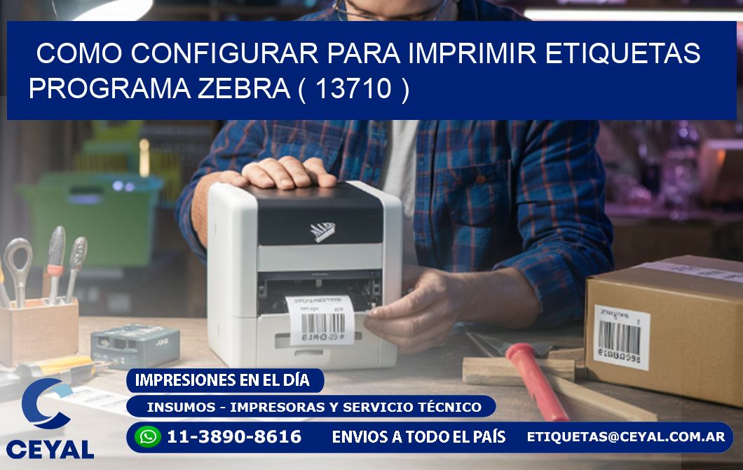 COMO CONFIGURAR PARA IMPRIMIR ETIQUETAS PROGRAMA ZEBRA ( 13710 )