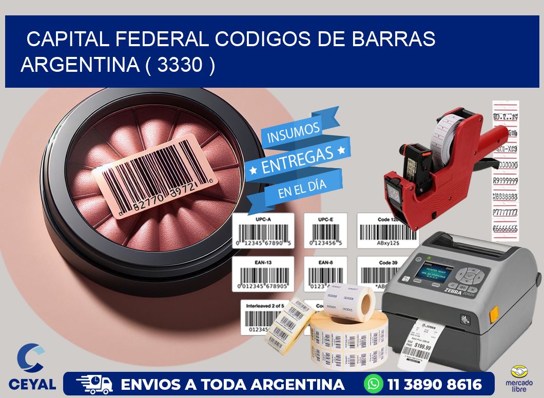 Capital federal codigos de barras argentina ( 3330 )
