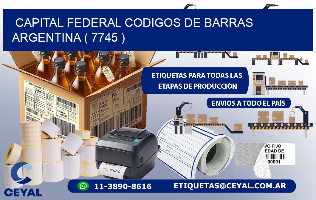 Capital federal codigos de barras argentina ( 7745 )