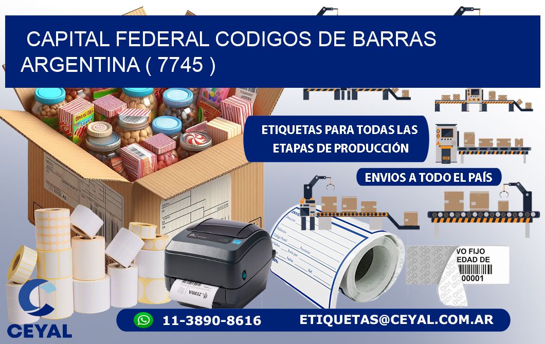 Capital federal codigos de barras argentina ( 7745 )