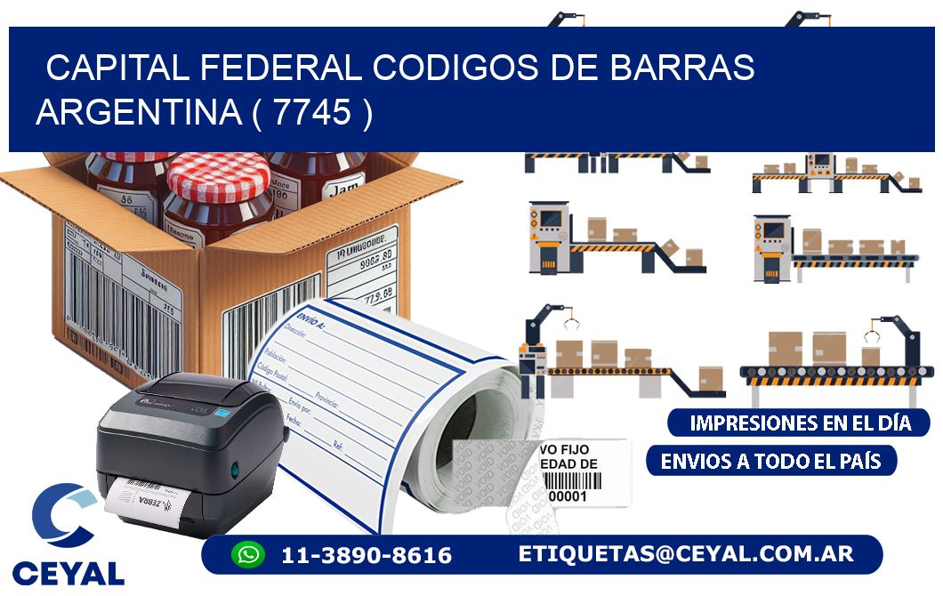 Capital federal codigos de barras argentina ( 7745 )