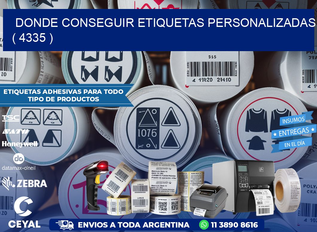 DONDE CONSEGUIR ETIQUETAS PERSONALIZADAS ( 4335 )
