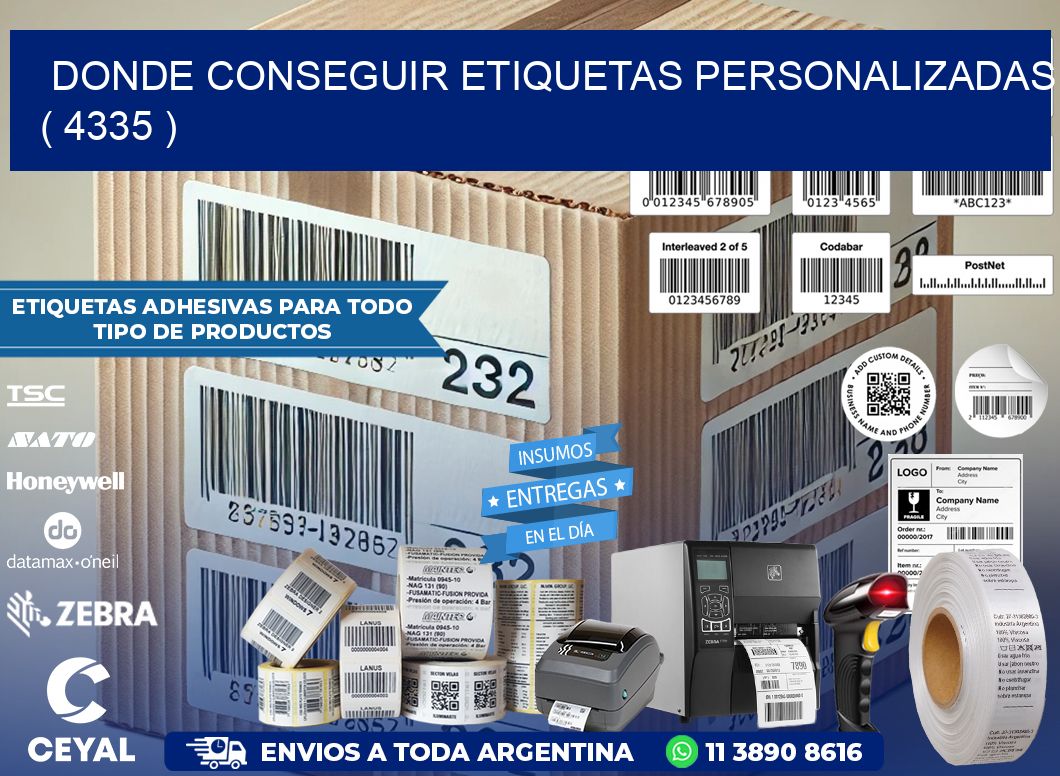 DONDE CONSEGUIR ETIQUETAS PERSONALIZADAS ( 4335 )