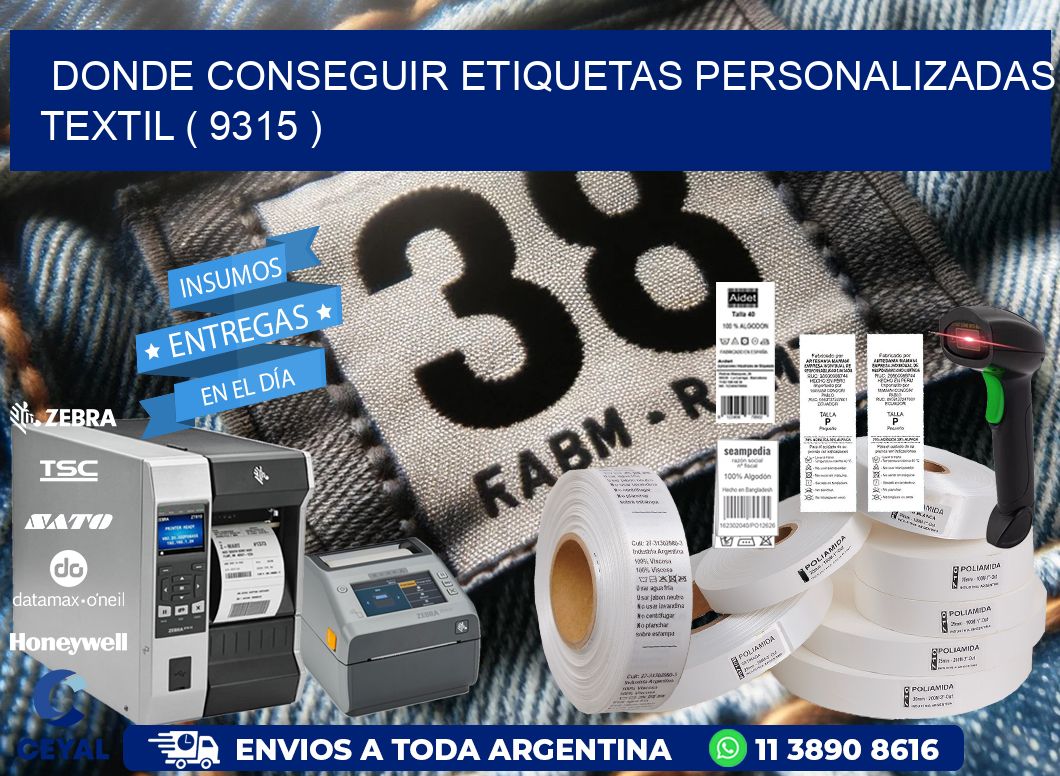 DONDE CONSEGUIR ETIQUETAS PERSONALIZADAS TEXTIL ( 9315 )