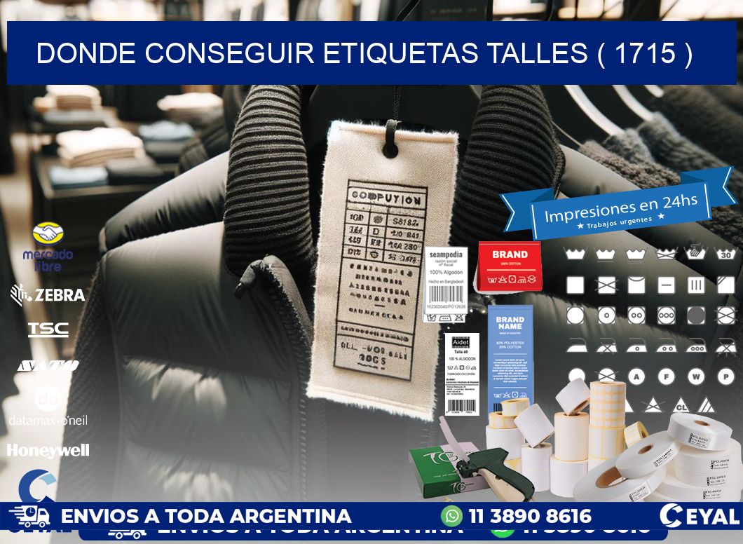 DONDE CONSEGUIR ETIQUETAS TALLES ( 1715 )