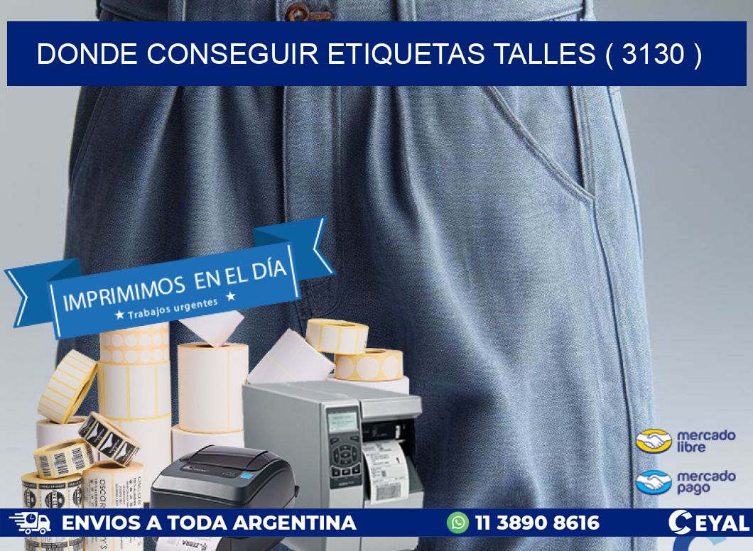 DONDE CONSEGUIR ETIQUETAS TALLES ( 3130 )