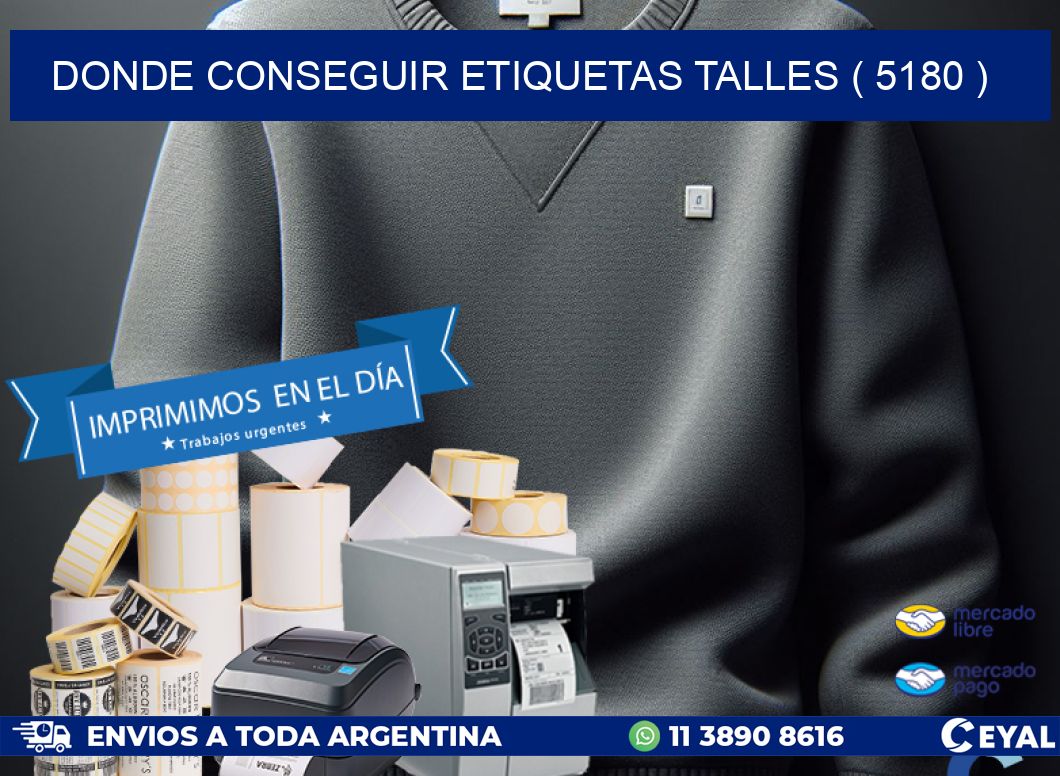 DONDE CONSEGUIR ETIQUETAS TALLES ( 5180 )