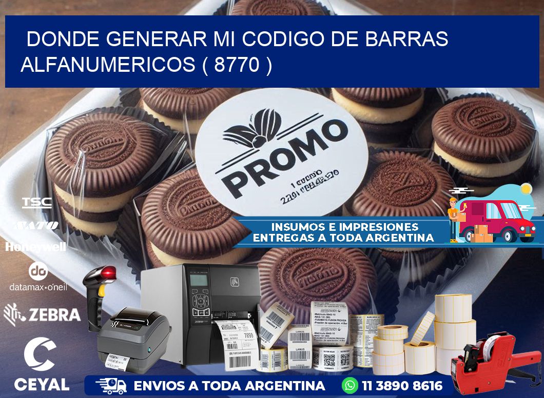 DONDE GENERAR MI CODIGO DE BARRAS ALFANUMERICOS ( 8770 )