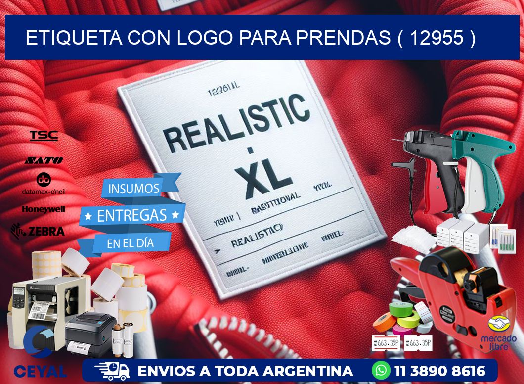 ETIQUETA CON LOGO PARA PRENDAS ( 12955 )
