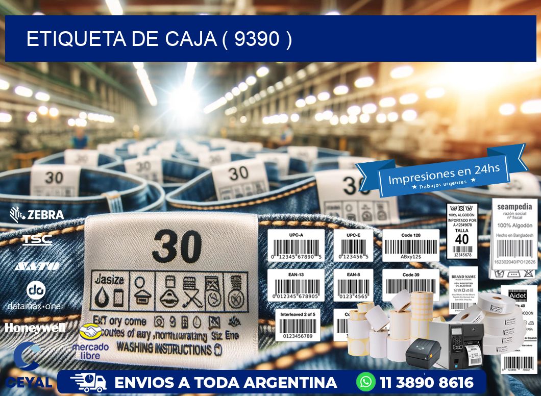 ETIQUETA DE CAJA ( 9390 )