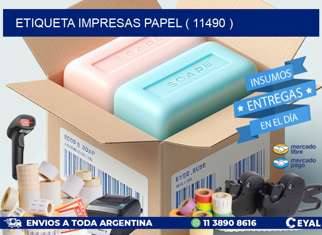 ETIQUETA IMPRESAS PAPEL ( 11490 )