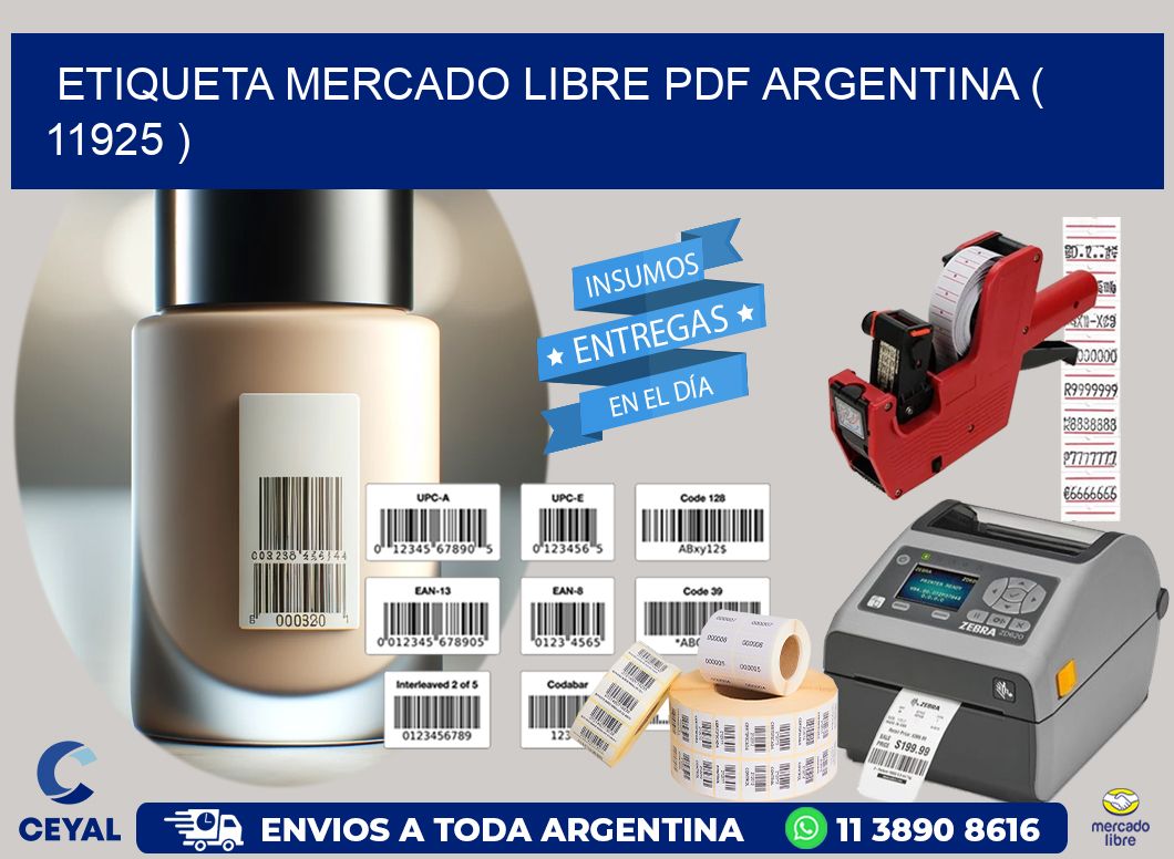 ETIQUETA MERCADO LIBRE PDF ARGENTINA ( 11925 )