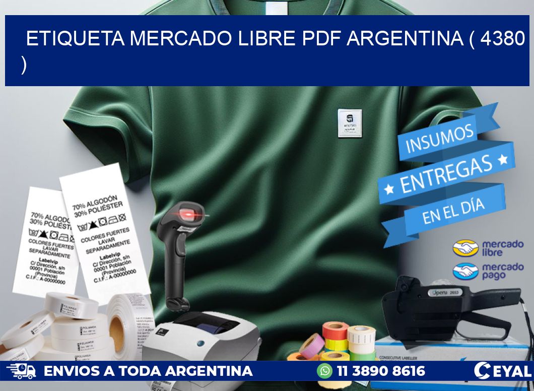 ETIQUETA MERCADO LIBRE PDF ARGENTINA ( 4380 )