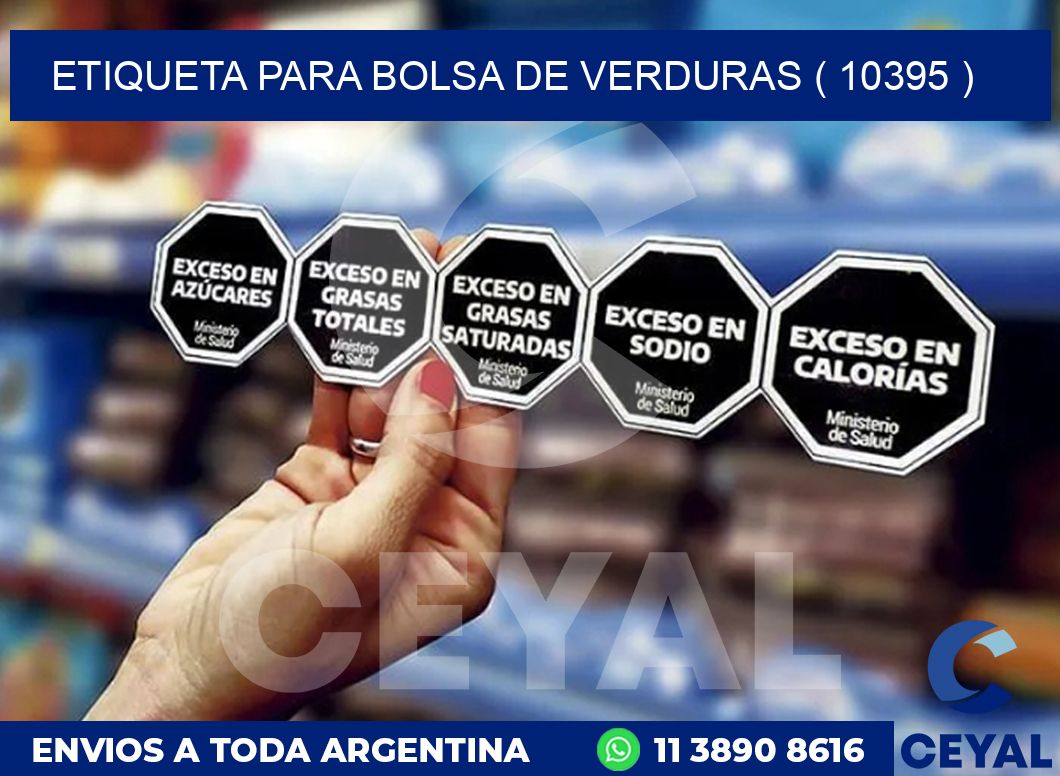 ETIQUETA PARA BOLSA DE VERDURAS ( 10395 )