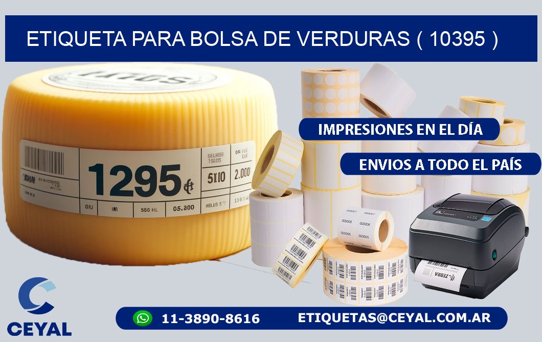 ETIQUETA PARA BOLSA DE VERDURAS ( 10395 )