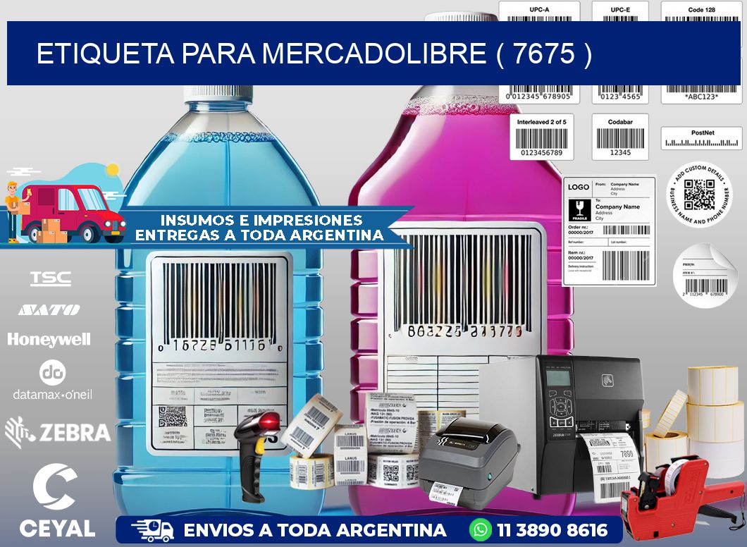 ETIQUETA PARA MERCADOLIBRE ( 7675 )