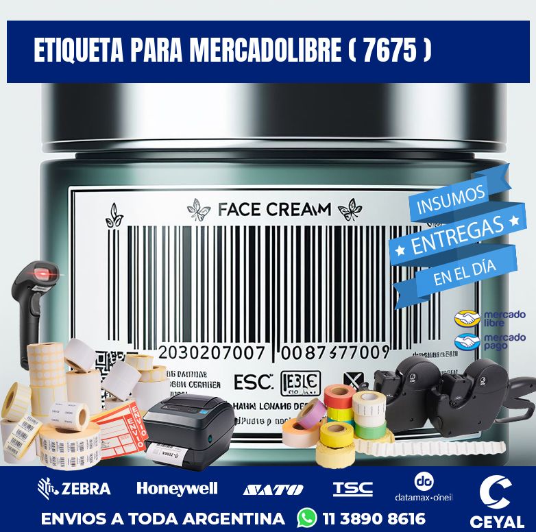 ETIQUETA PARA MERCADOLIBRE ( 7675 )