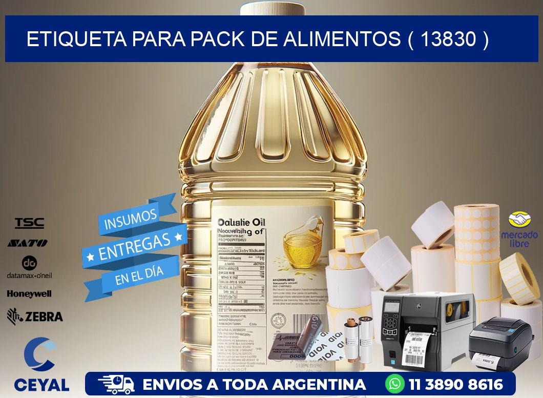 ETIQUETA PARA PACK DE ALIMENTOS ( 13830 )