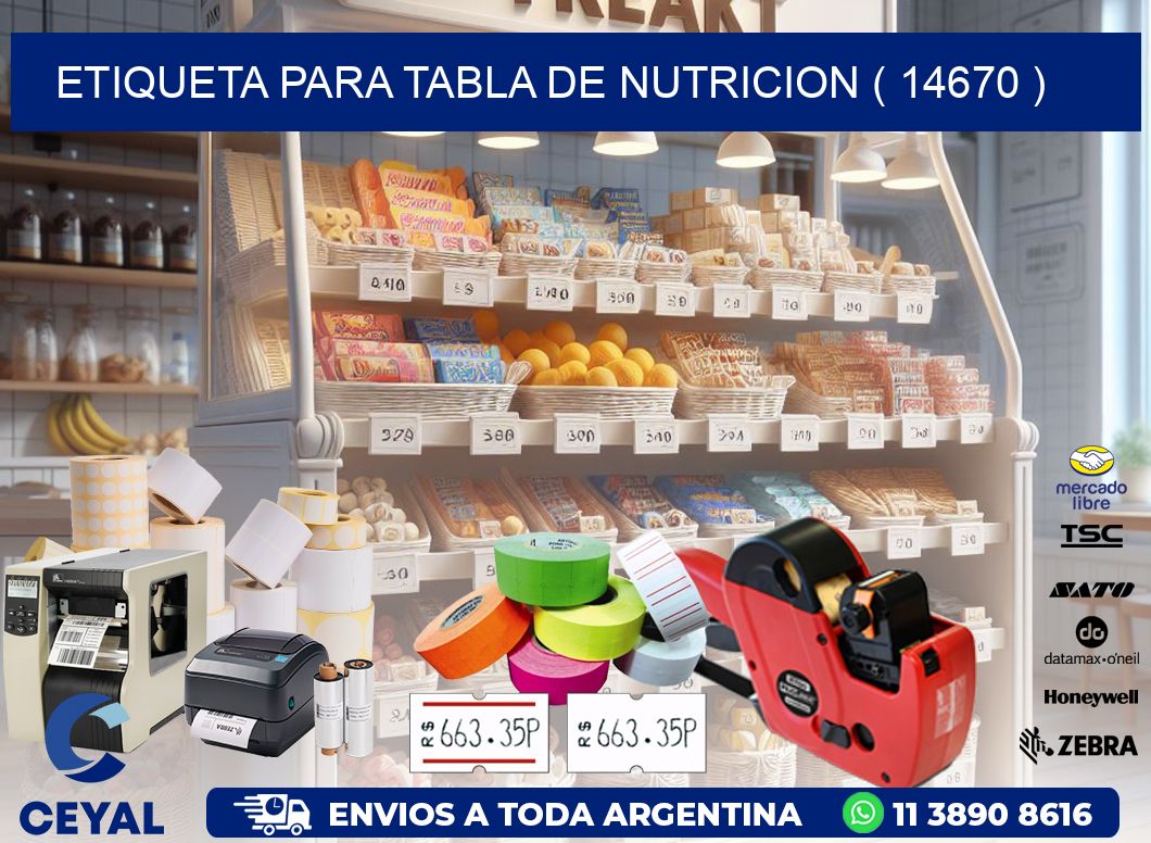 ETIQUETA PARA TABLA DE NUTRICION ( 14670 )