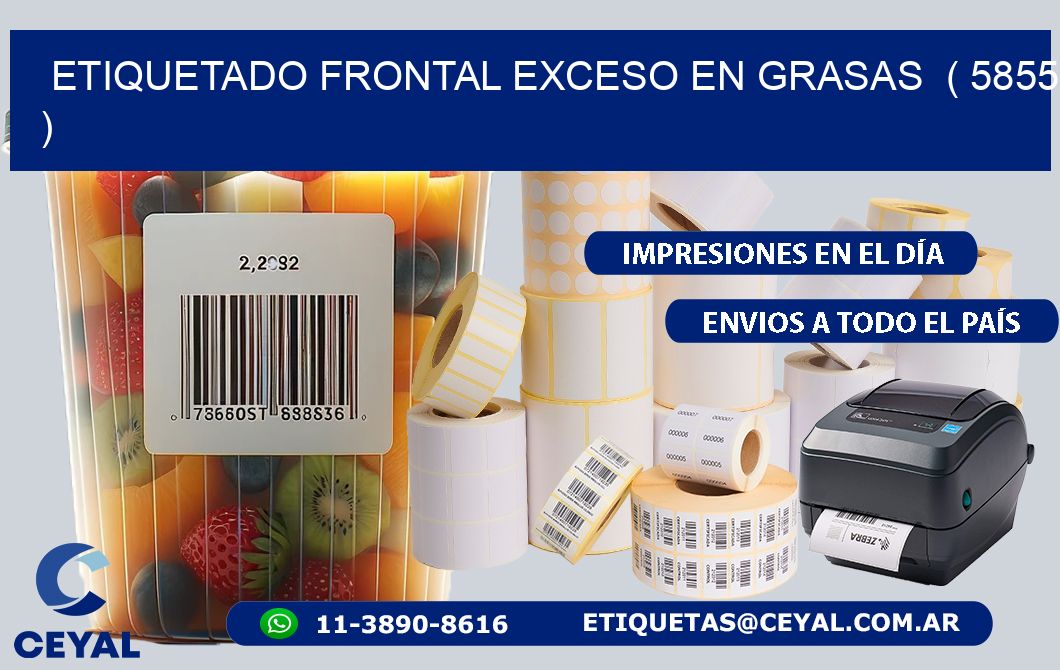 ETIQUETADO FRONTAL EXCESO EN GRASAS  ( 5855 )