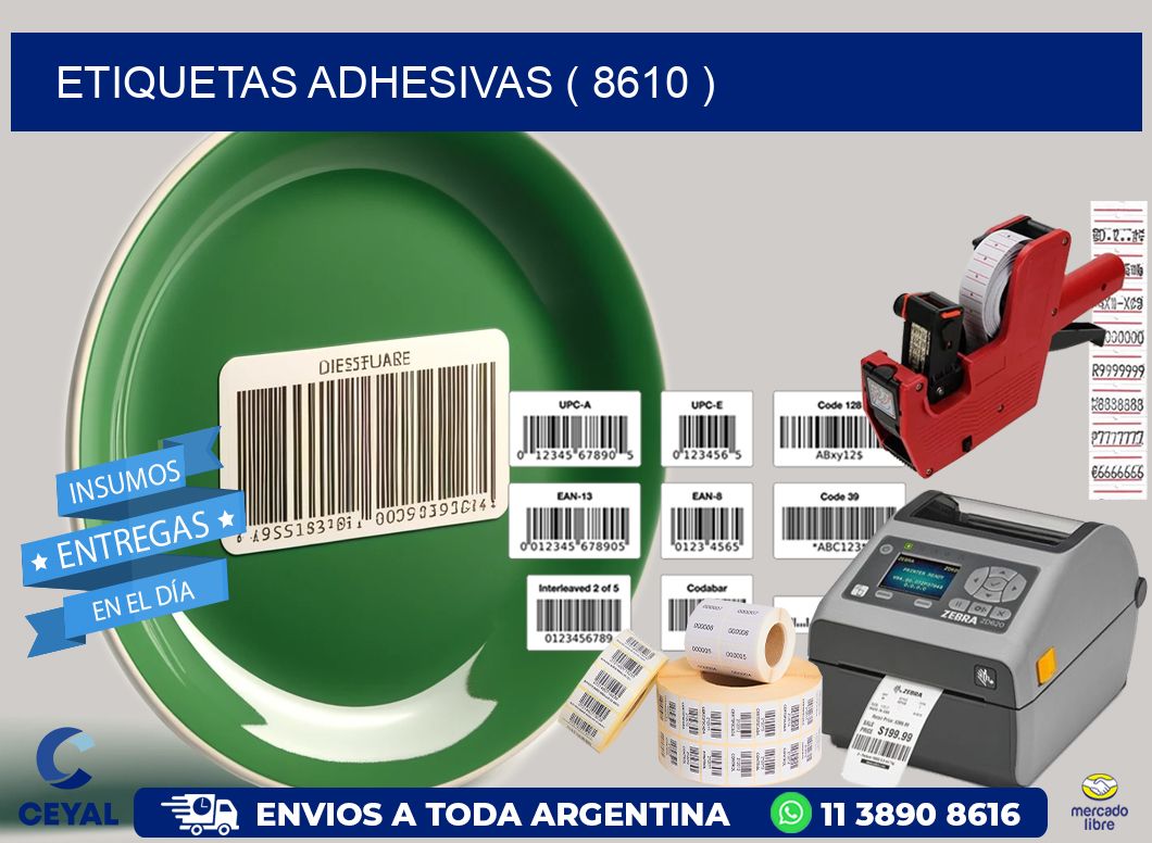 ETIQUETAS ADHESIVAS ( 8610 )