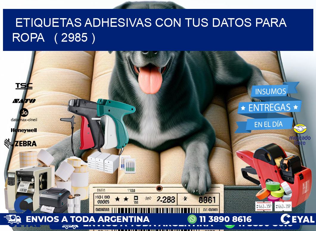 ETIQUETAS ADHESIVAS CON TUS DATOS PARA ROPA   ( 2985 )