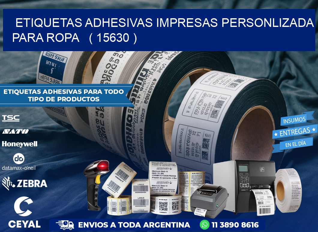 ETIQUETAS ADHESIVAS IMPRESAS PERSONLIZADA PARA ROPA   ( 15630 )