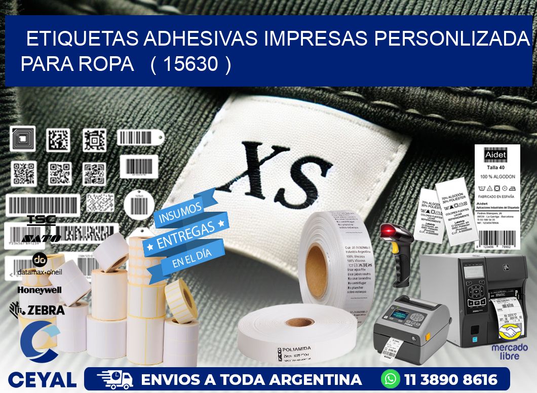 ETIQUETAS ADHESIVAS IMPRESAS PERSONLIZADA PARA ROPA   ( 15630 )