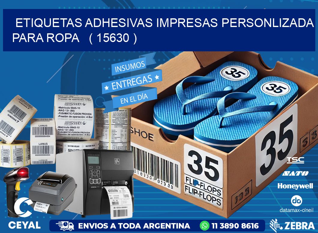 ETIQUETAS ADHESIVAS IMPRESAS PERSONLIZADA PARA ROPA   ( 15630 )