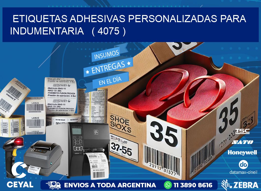 ETIQUETAS ADHESIVAS PERSONALIZADAS PARA INDUMENTARIA   ( 4075 )