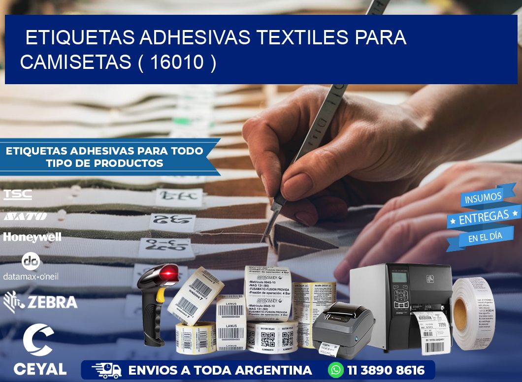 ETIQUETAS ADHESIVAS TEXTILES PARA CAMISETAS ( 16010 )