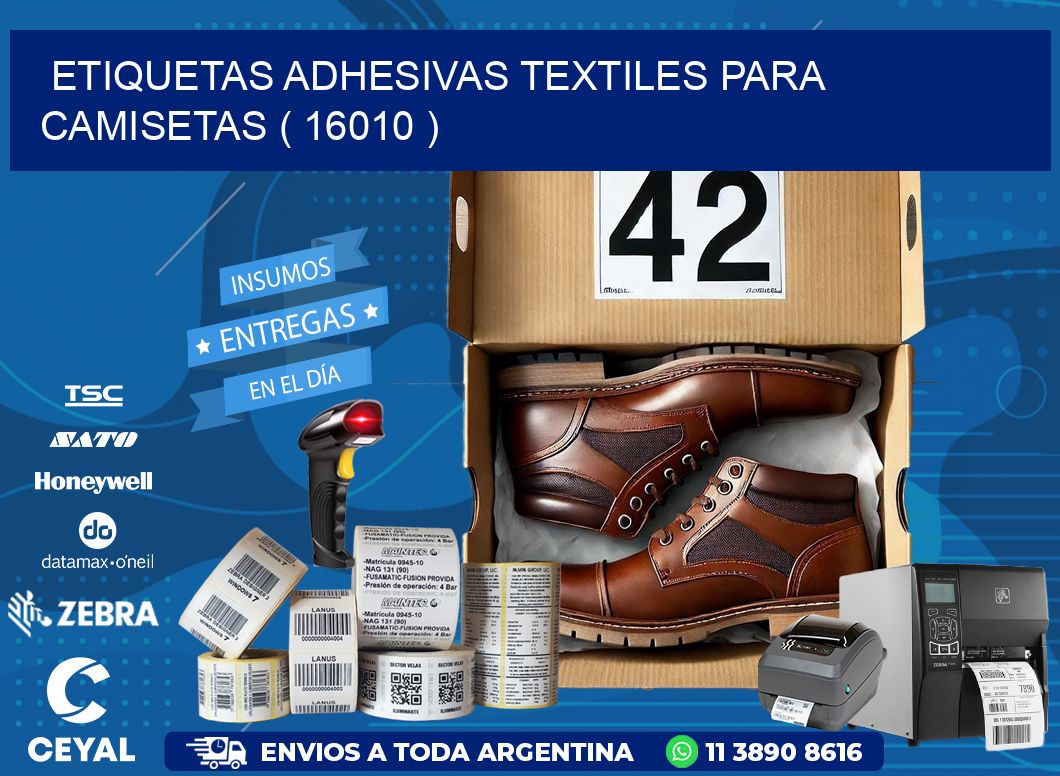 ETIQUETAS ADHESIVAS TEXTILES PARA CAMISETAS ( 16010 )