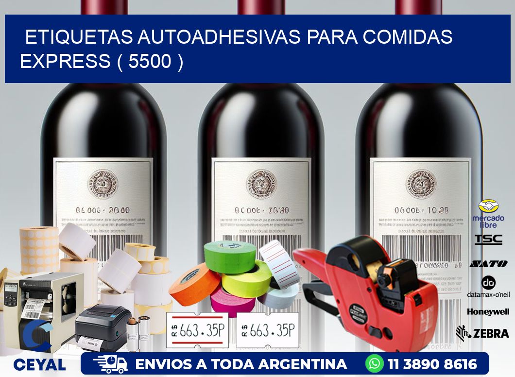 ETIQUETAS AUTOADHESIVAS PARA COMIDAS EXPRESS ( 5500 )