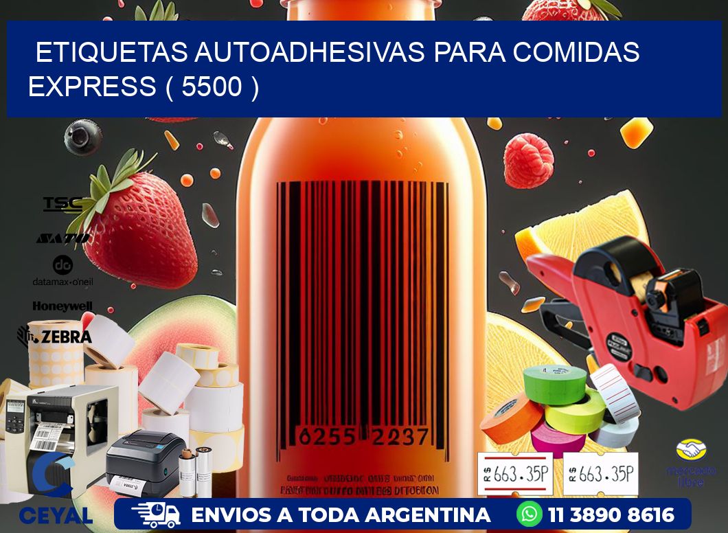 ETIQUETAS AUTOADHESIVAS PARA COMIDAS EXPRESS ( 5500 )