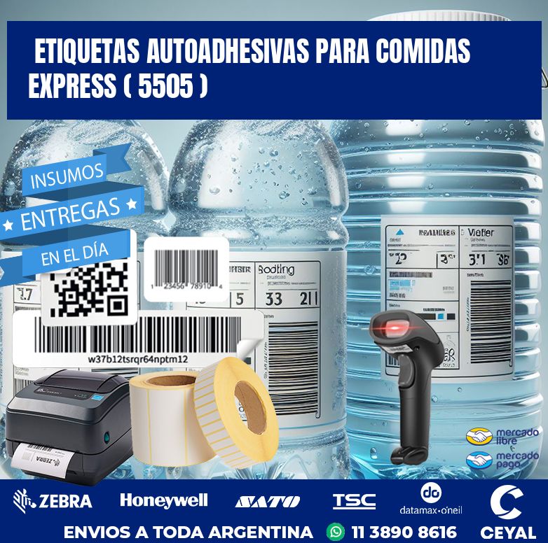 ETIQUETAS AUTOADHESIVAS PARA COMIDAS EXPRESS ( 5505 )