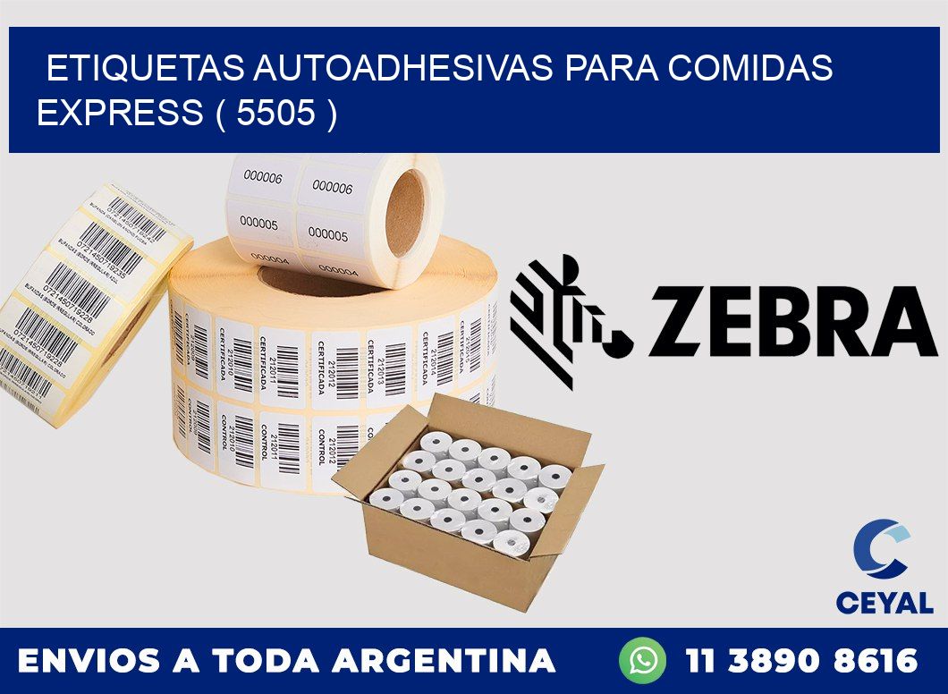 ETIQUETAS AUTOADHESIVAS PARA COMIDAS EXPRESS ( 5505 )