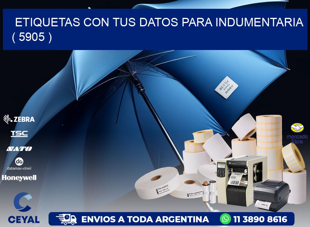 ETIQUETAS CON TUS DATOS PARA INDUMENTARIA   ( 5905 )