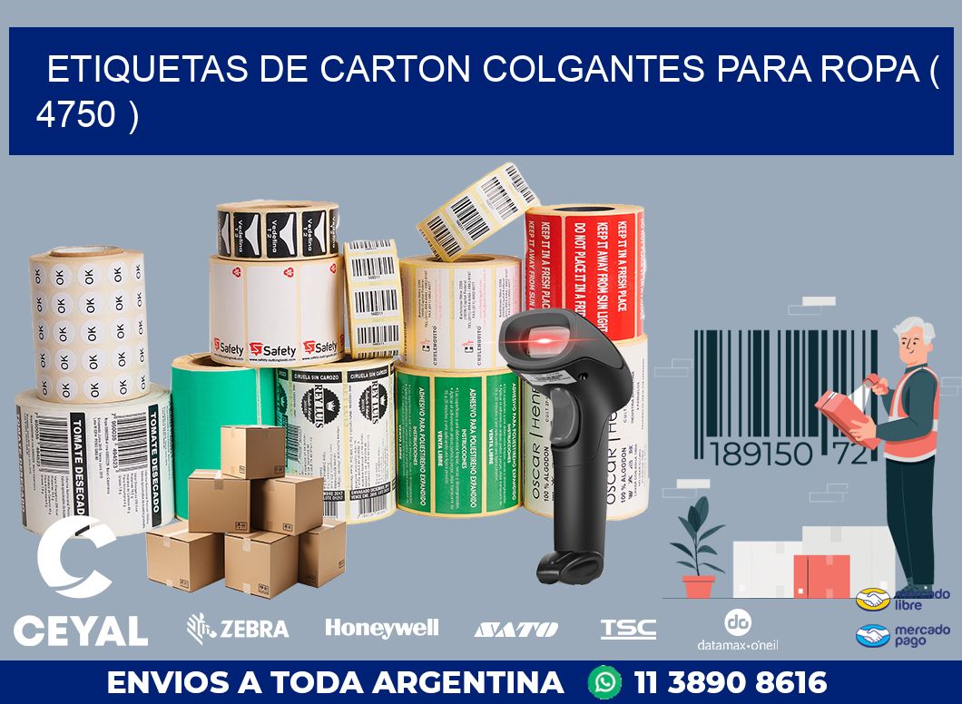 ETIQUETAS DE CARTON COLGANTES PARA ROPA ( 4750 )