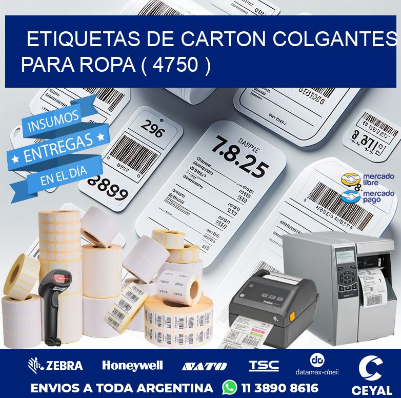 ETIQUETAS DE CARTON COLGANTES PARA ROPA ( 4750 )