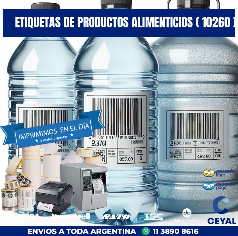 ETIQUETAS DE PRODUCTOS ALIMENTICIOS ( 10260 )