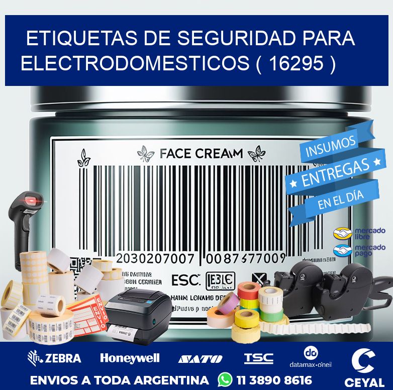 ETIQUETAS DE SEGURIDAD PARA ELECTRODOMESTICOS ( 16295 )