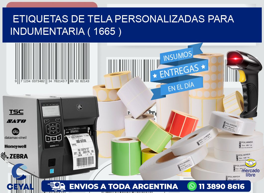 ETIQUETAS DE TELA PERSONALIZADAS PARA INDUMENTARIA ( 1665 )