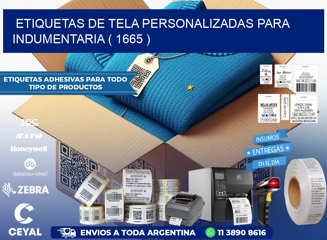 ETIQUETAS DE TELA PERSONALIZADAS PARA INDUMENTARIA ( 1665 )