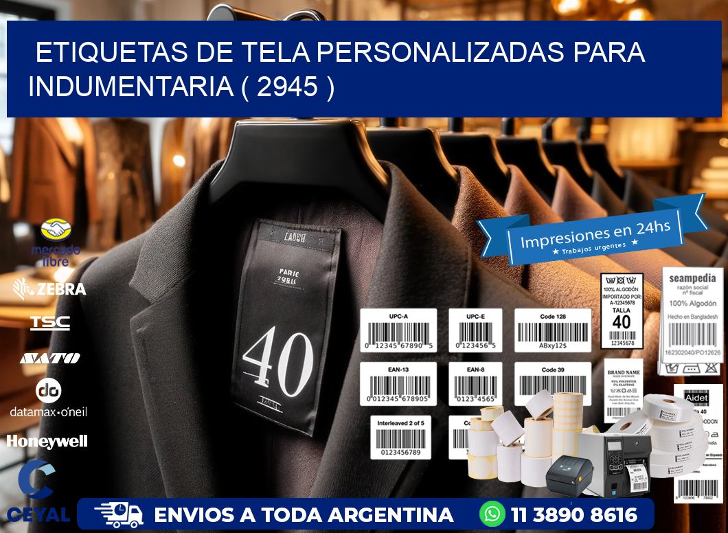 ETIQUETAS DE TELA PERSONALIZADAS PARA INDUMENTARIA ( 2945 )
