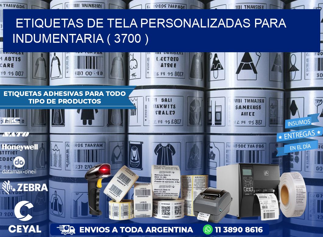 ETIQUETAS DE TELA PERSONALIZADAS PARA INDUMENTARIA ( 3700 )
