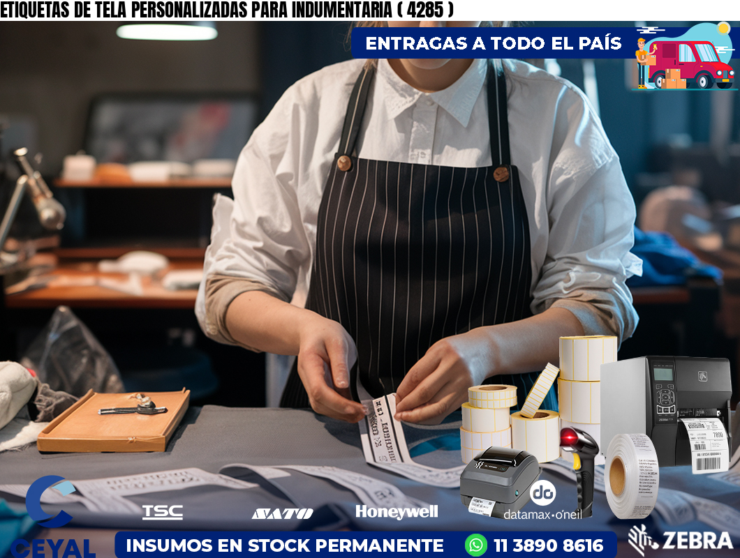 ETIQUETAS DE TELA PERSONALIZADAS PARA INDUMENTARIA ( 4285 )